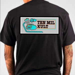 Ten Mil Kult T-Shirt Black with Grey and Blue
